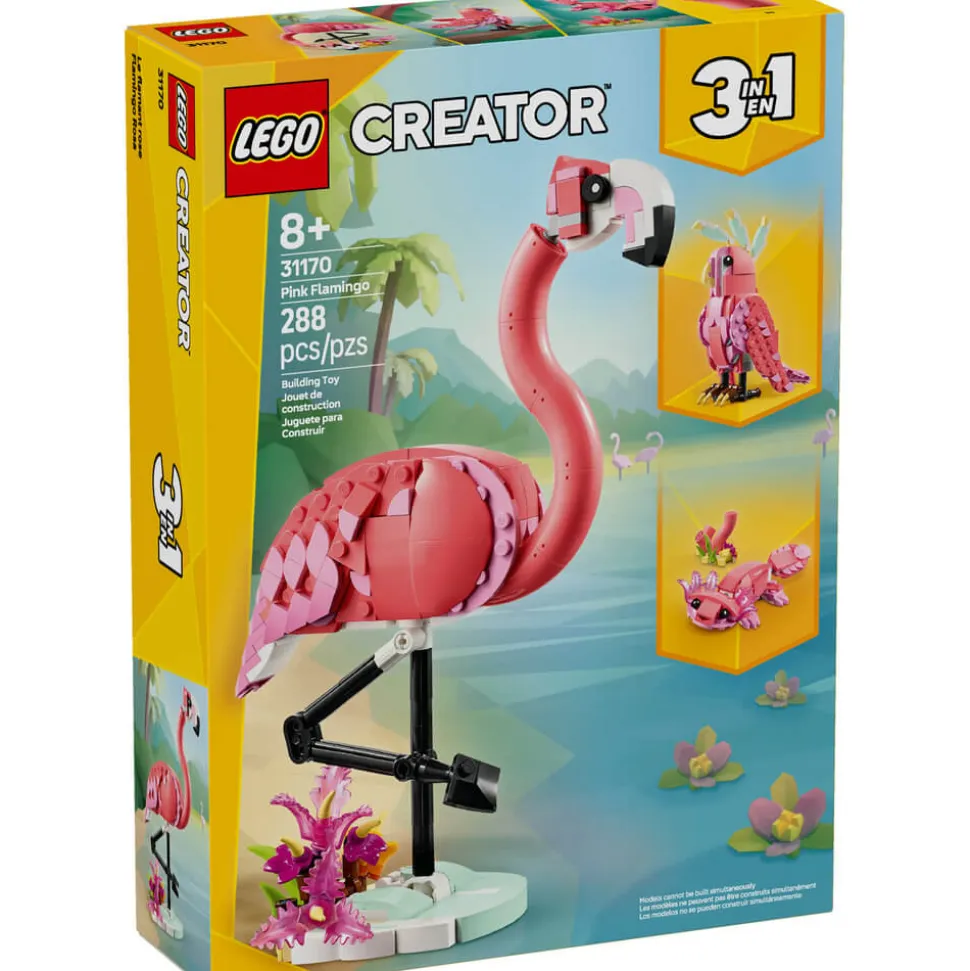 LEGO® Creator Wild Animals: Pink Flamingo 288 Piece Building Kit (3117