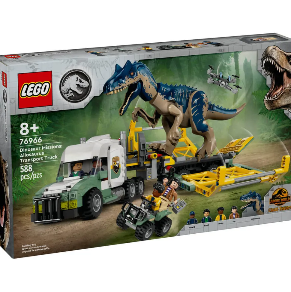 LEGO® Jurassic World Dinosaur Missions: Allosaurus Transport Truck 588 Piece Building Set (76966)