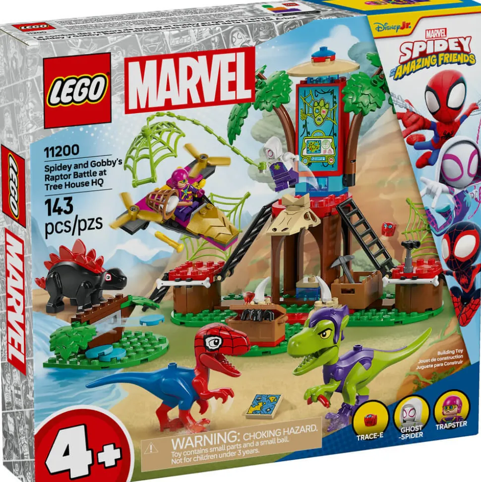 LEGO® Spidey and His Amazing Friends Spidey and Gobby's Raptor Battle at Tree House HQ Building Kit 11200