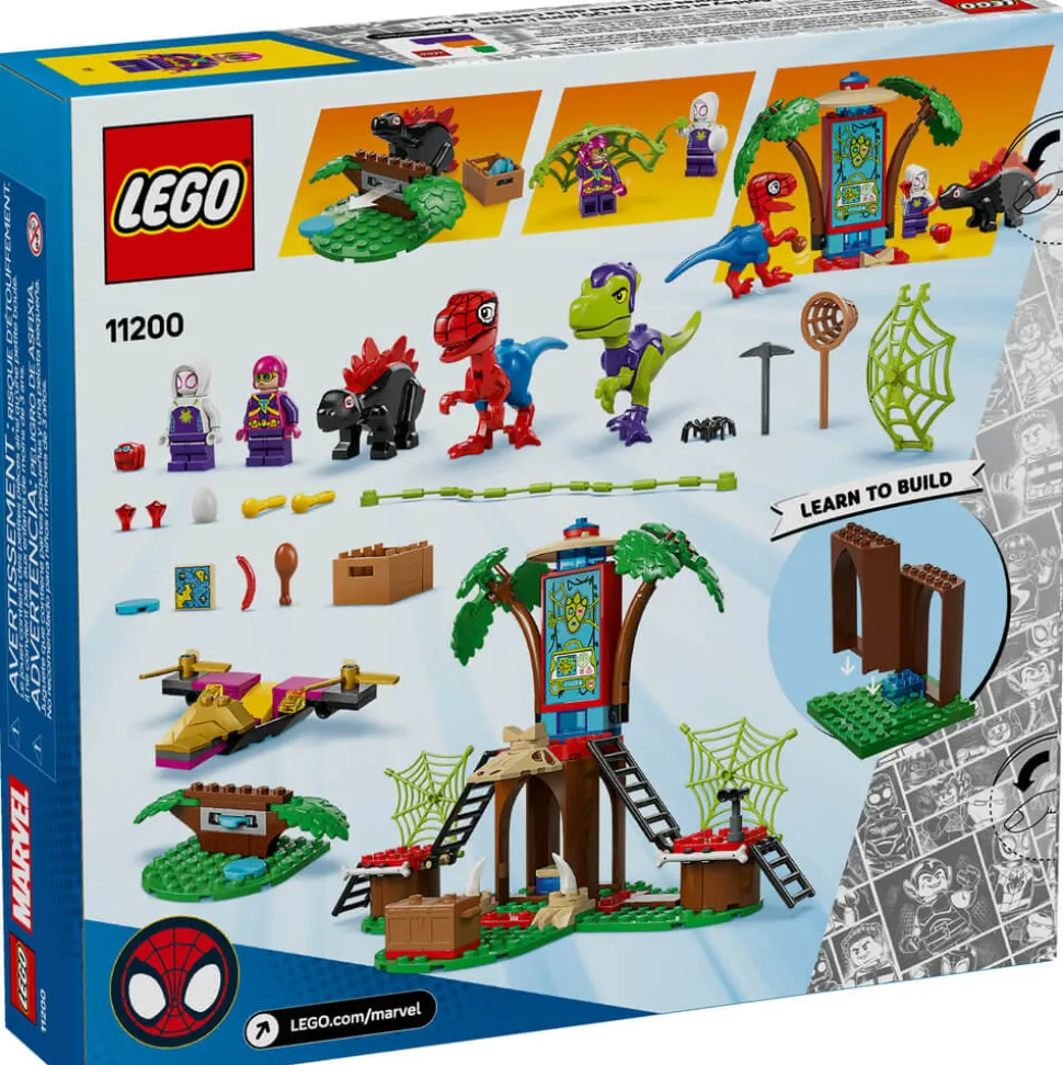 LEGO® Spidey and His Amazing Friends Spidey and Gobby's Raptor Battle at Tree House HQ Building Kit 11200