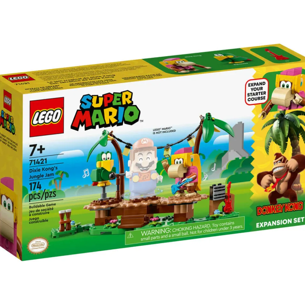 LEGO® Super Mario™ Dixie Kong’s Jungle Jam Expansion Set 71421 Building Toy Set (174 Pieces)