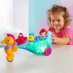 Little People Disney Princess Ariel's Light-Up Sea Carriage Playset