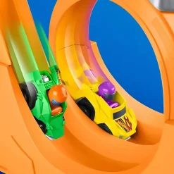 Little People Hot Wheels Spiral Stunt Speedway Playset