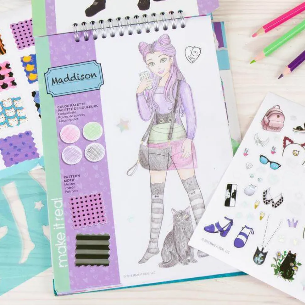 Make It Real Fashion Design Sketchbook: Pretty Kitty