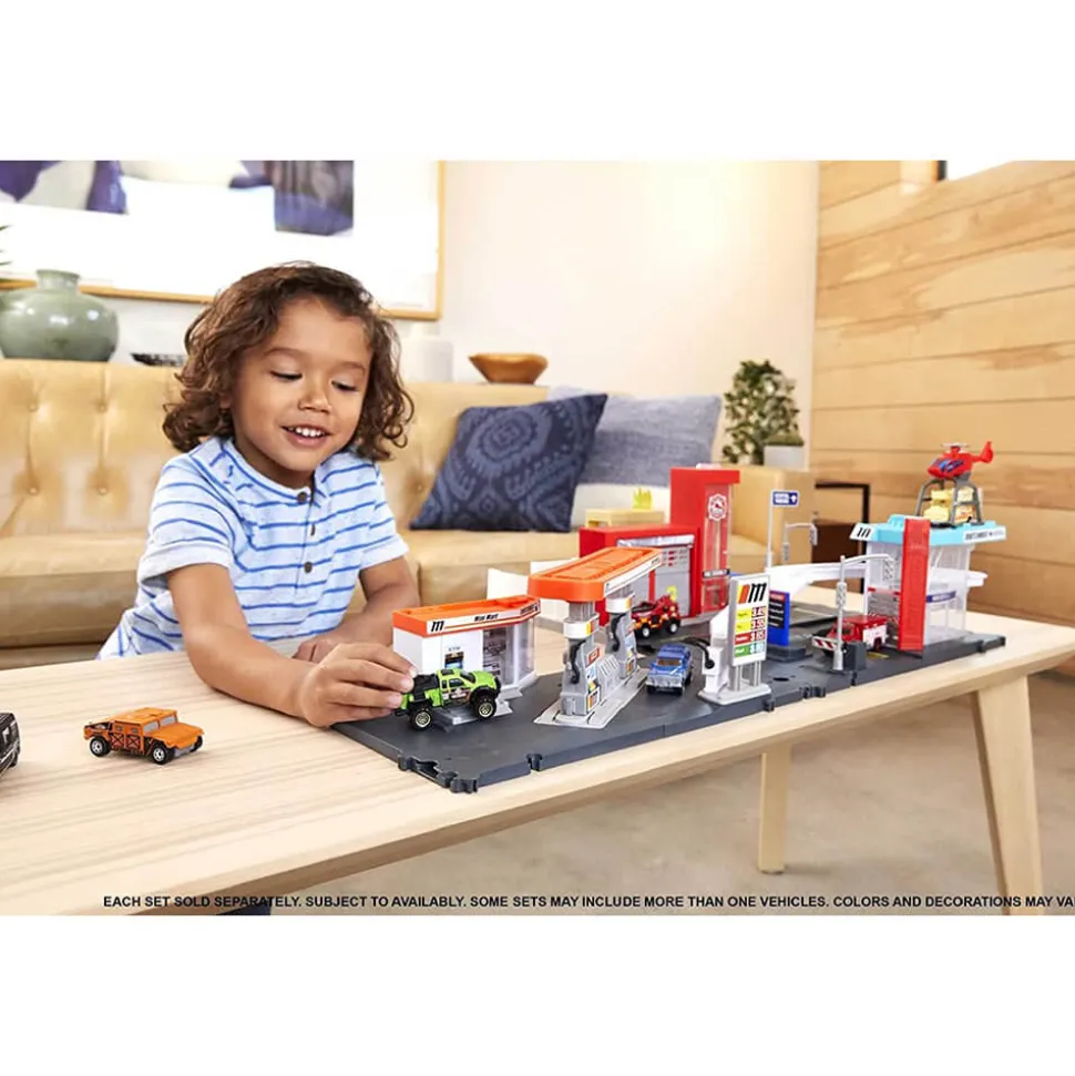 Matchbox Action Drivers Helicopter Rescue Playset