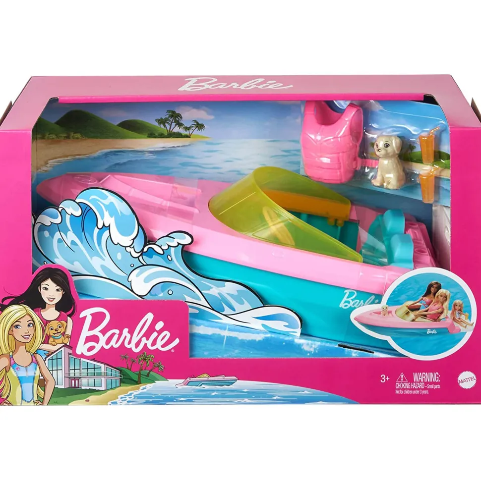 Mattel Barbie Boat with Puppy and Accessories
