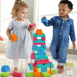 MEGA BLOKS 80 Piece Toy Blocks Big Building Bag