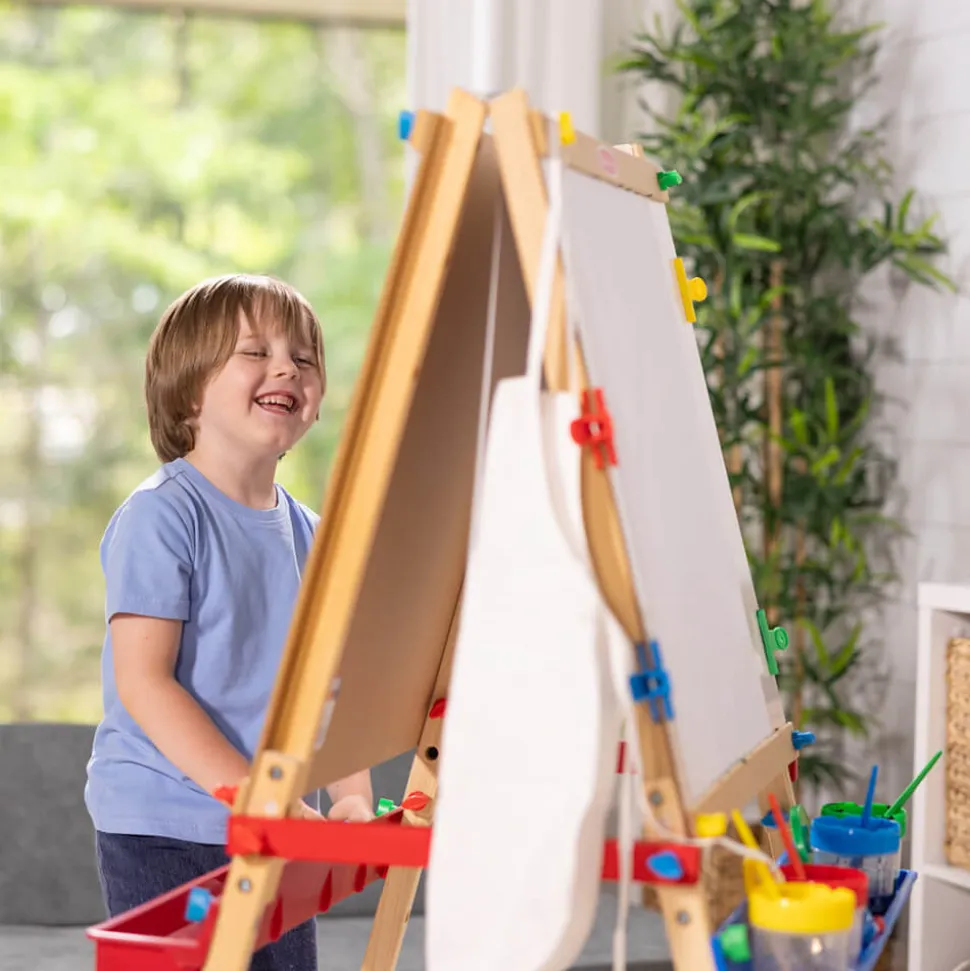 Melissa and Doug Deluxe Wooden Standing Art Easel