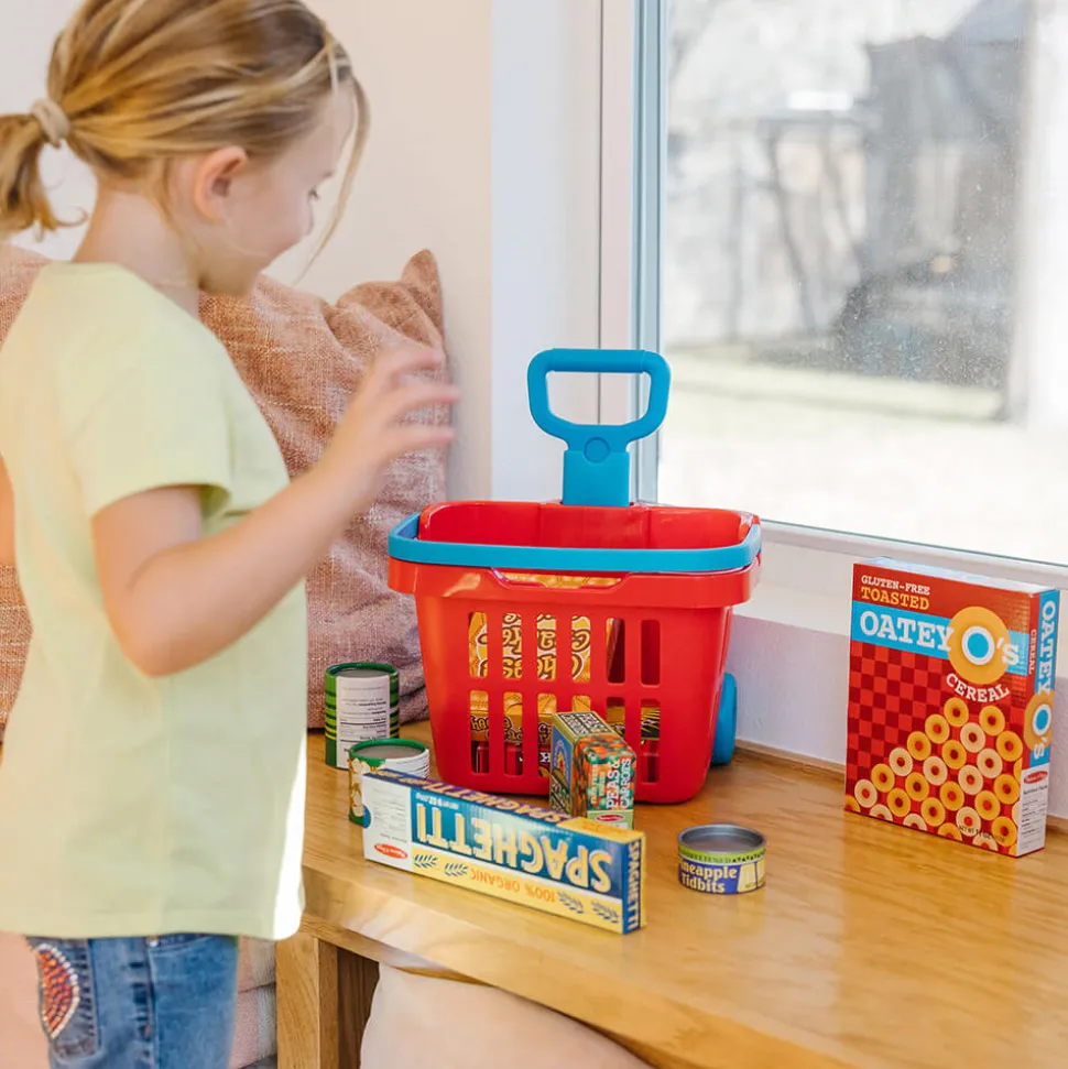 Melissa and Doug Fill&Roll Grocery Basket Play Set