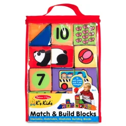 Melissa and Doug K’s Kids Match&Build Soft Blocks