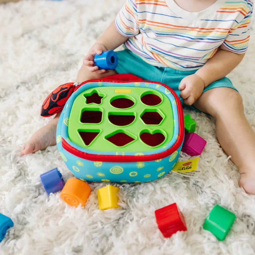 Melissa and Doug K’s Kids Take-Along Shape Sorter Baby and Toddler Toy