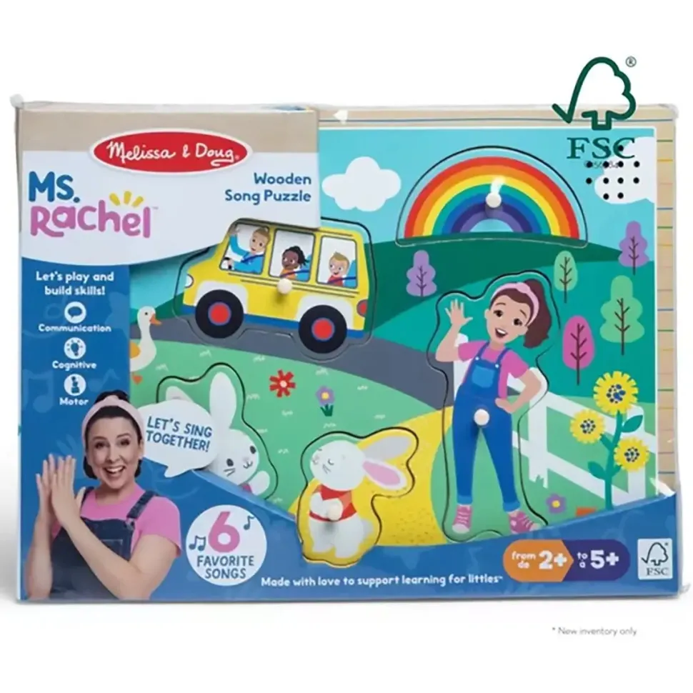 Melissa and Doug Ms. Rachel 6 Piece Wooden Song Puzzle