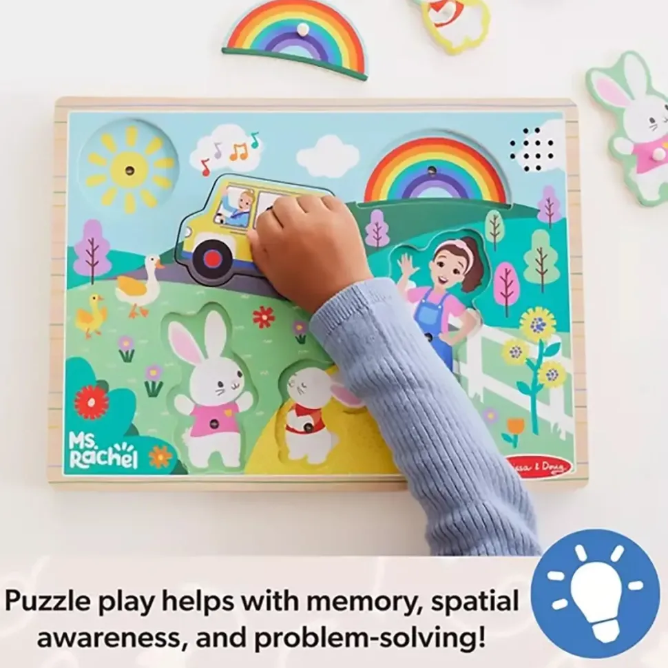 Melissa and Doug Ms. Rachel 6 Piece Wooden Song Puzzle
