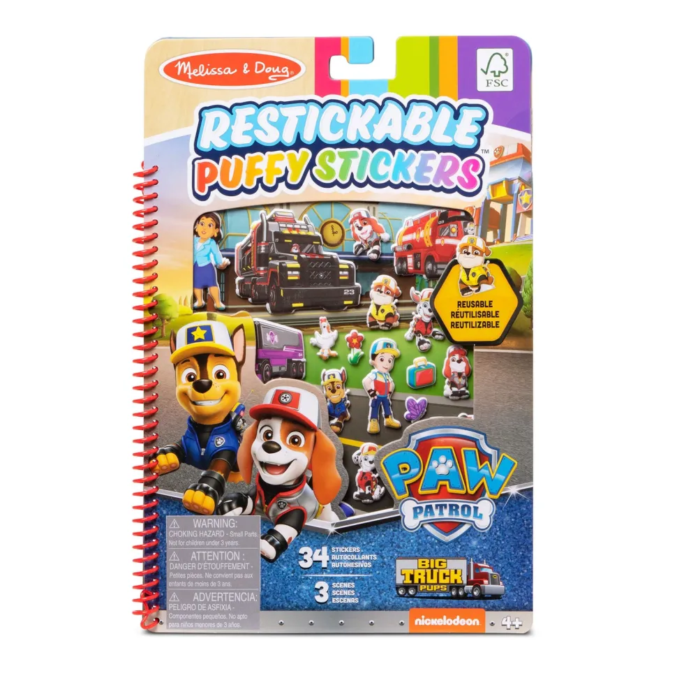 Melissa and Doug PAW Patrol Big Truck Pups Restickable Puffy Stickers