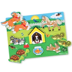 Melissa and Doug Pets 8 Piece Peg Puzzle