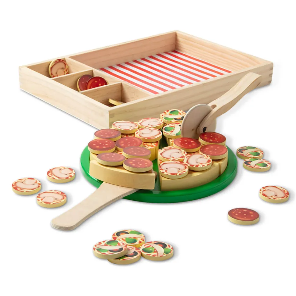 Melissa and Doug Pizza Party Wooden Food Play Set