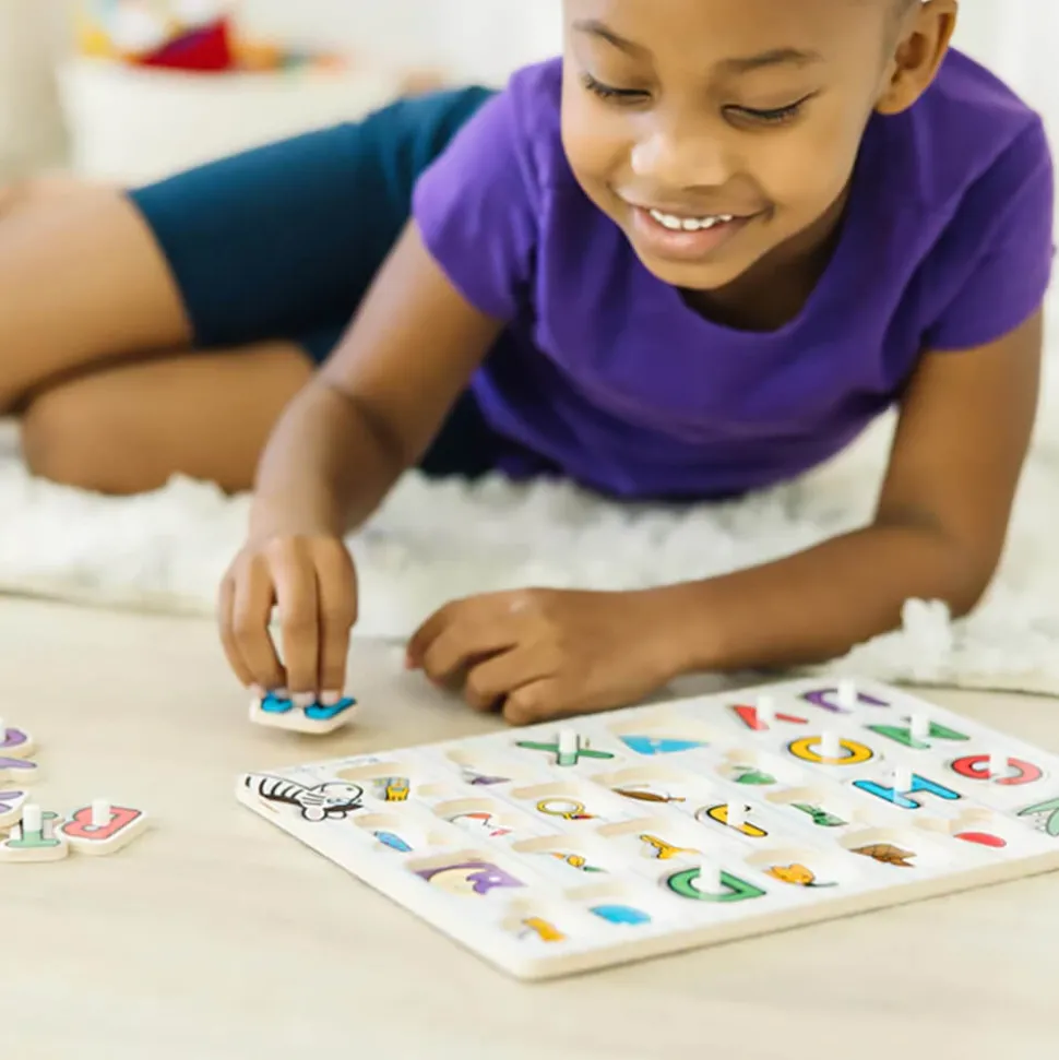 Melissa and Doug See-Inside Alphabet 26 Piece Peg Puzzle
