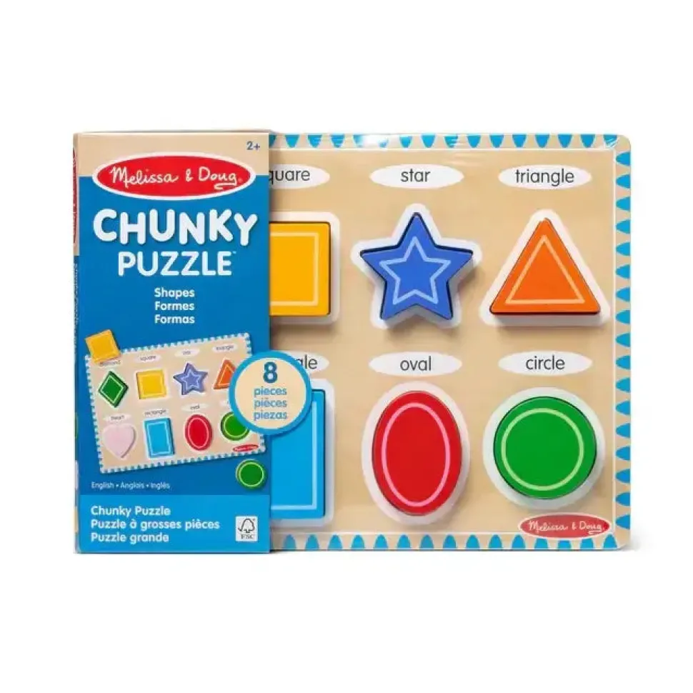 Melissa and Doug Shapes 8 Piece Chunky Puzzle