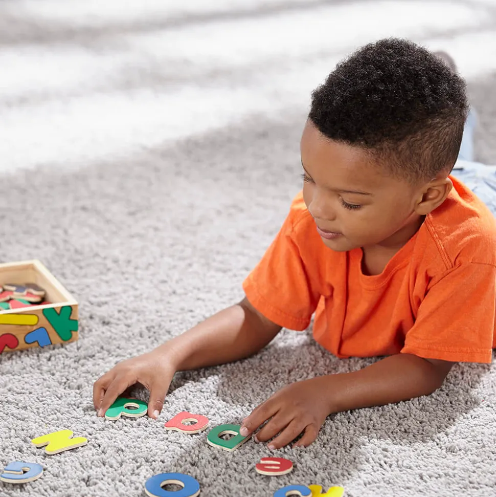 Melissa and Doug Wooden Letter Alphabet Magnets