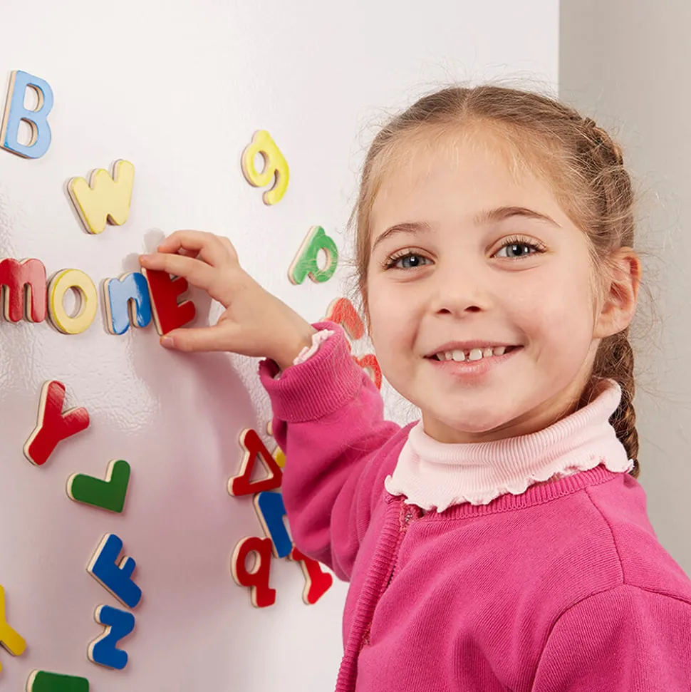 Melissa and Doug Wooden Letter Alphabet Magnets