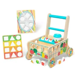 Melissa and Doug Wooden Shape Sorting Grocery Cart