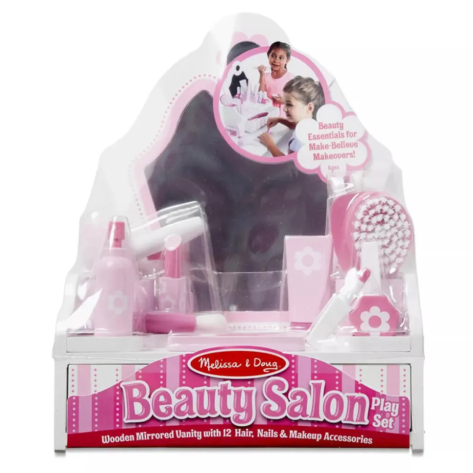 Melissa&Doug Wooden Vanity Beauty Salon Play Set