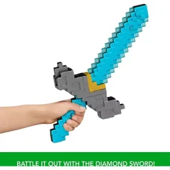 Minecraft Click and Switch Sword and Pickaxe Role-Play 2-In-1 Toy