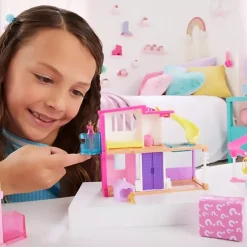 Mini Barbie Land House Yellow Water slide