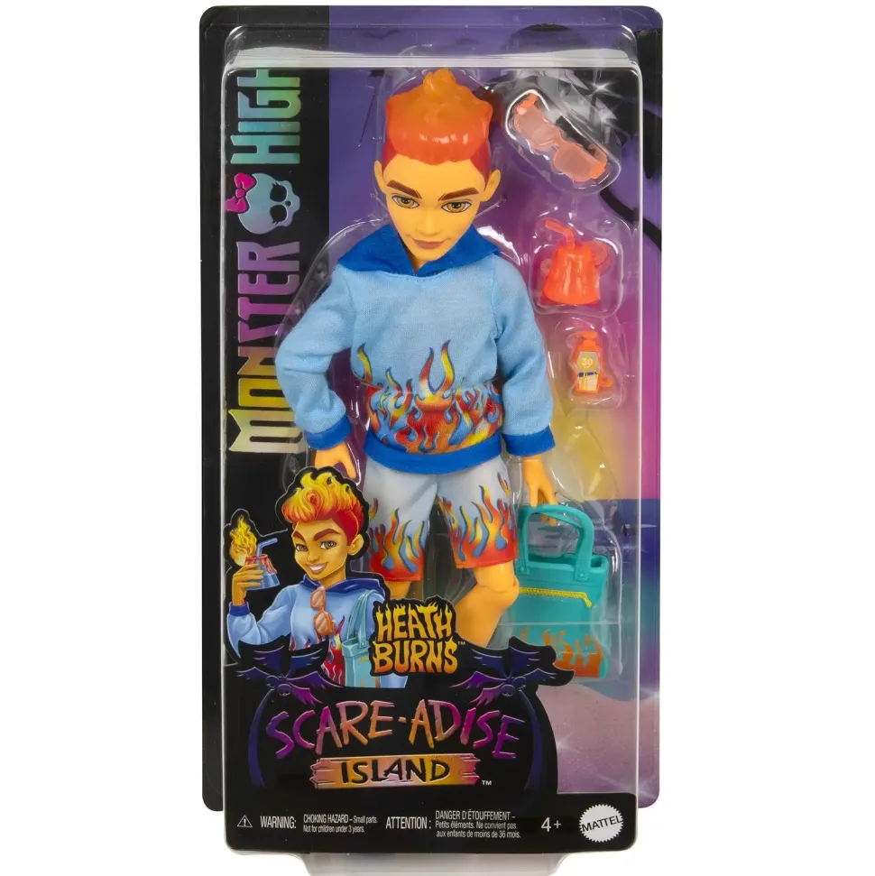Monster High Scare-Adise Island Heath Burns Fashion Doll with Swimsuit