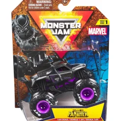 Monster Jam Marvel 1:64 Scale Diecast Black Panther Monster Truck