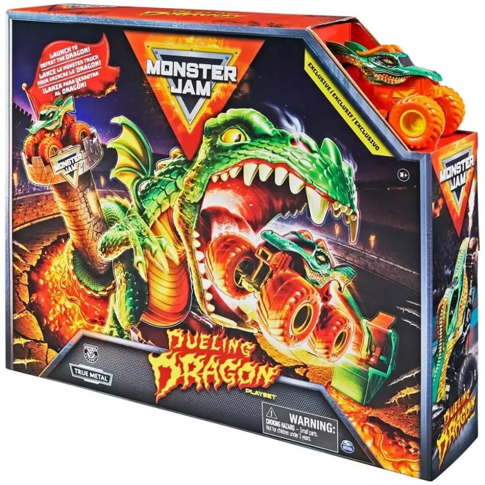 Monster Jam True Metal Dueling Dragon Playset