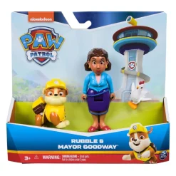 Paw Patrol Rubble and Mayor Goodway Figure Playset
