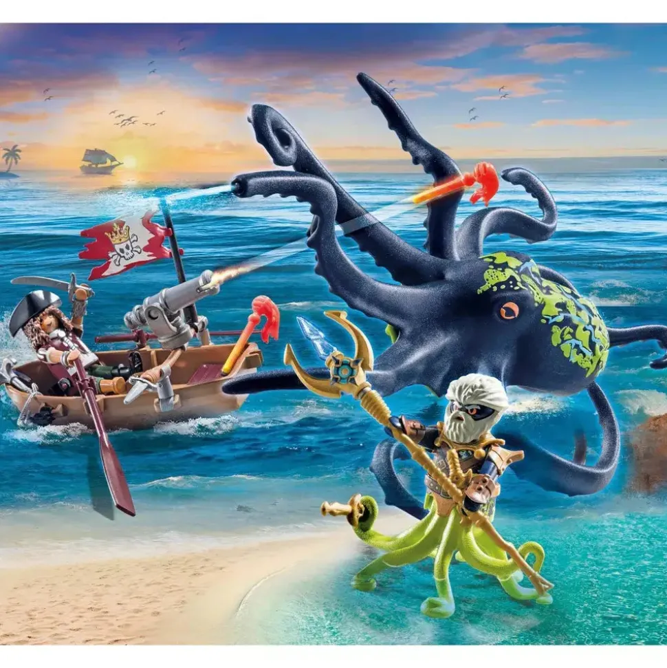 Playmobil Pirates Battle with the Giant Octopus Playset 71419