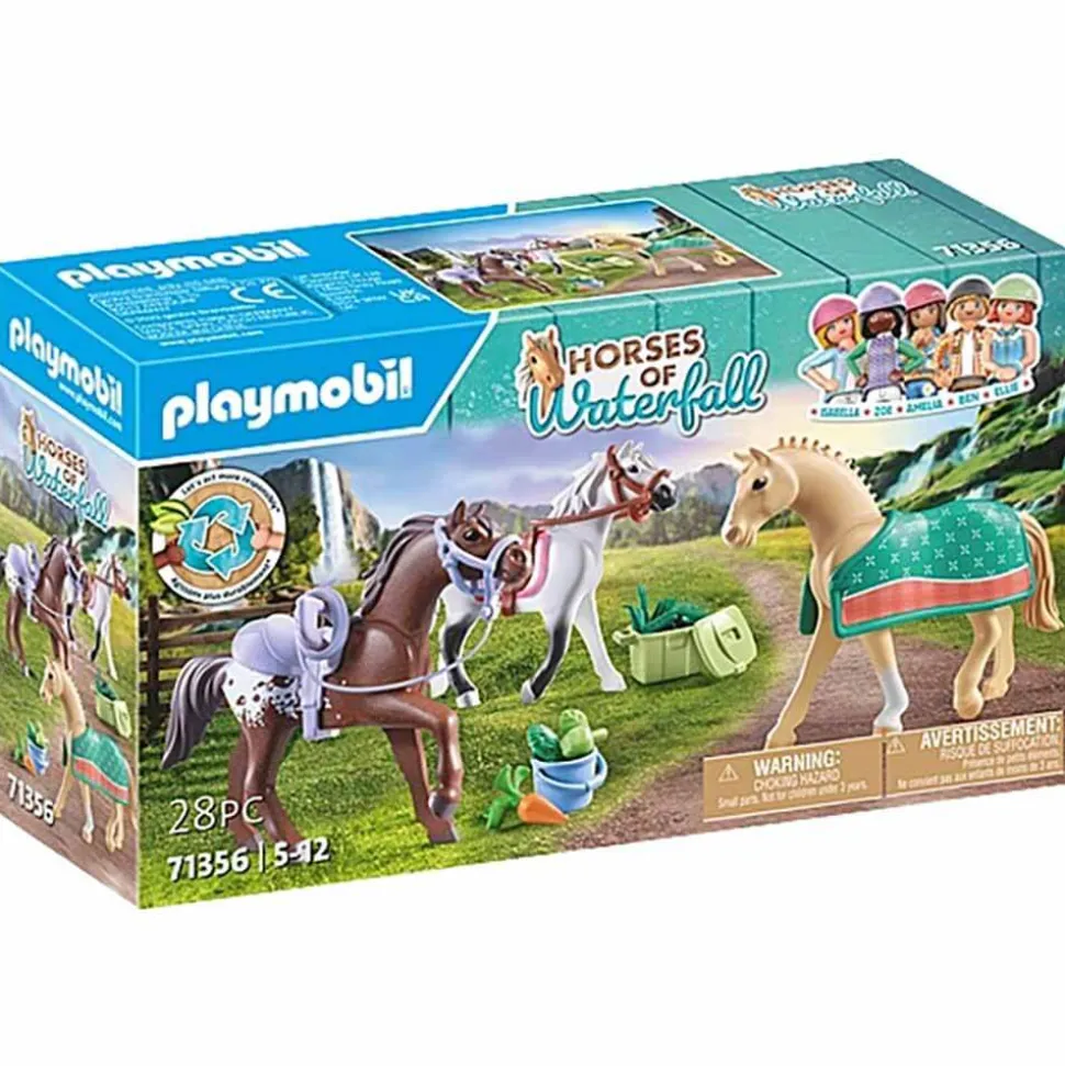 PLAYMOBIL Three Horses with Saddles Playset