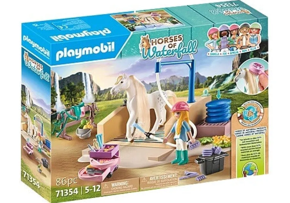 PLAYMOBIL Washing Station with Isabella and Lioness Playset