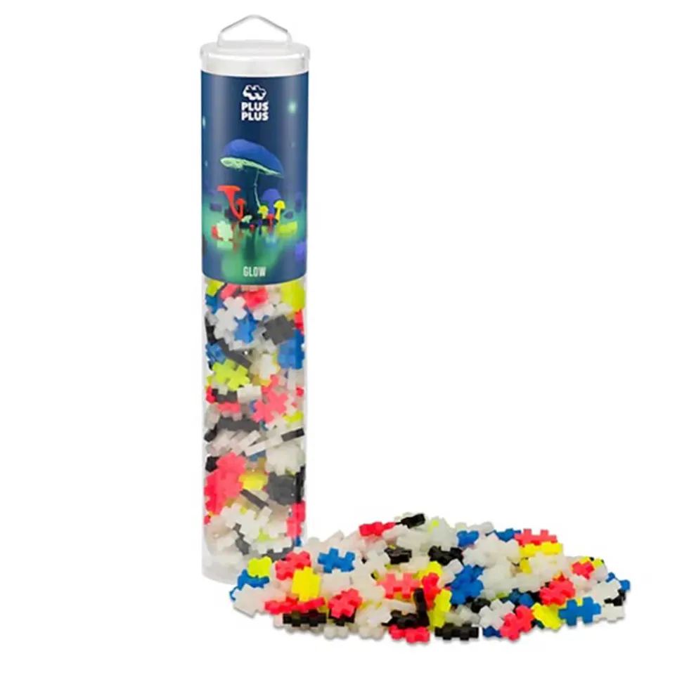 Plus-Plus Tube 240 Piece Glow Open Play Set