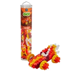 Plus-Plus Tube 200 Piece GO! Fire Car Set