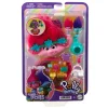 Polly Pocket&Dreamworks Trolls Compact Playset With Poppy&Branch Dolls&13 Accessories