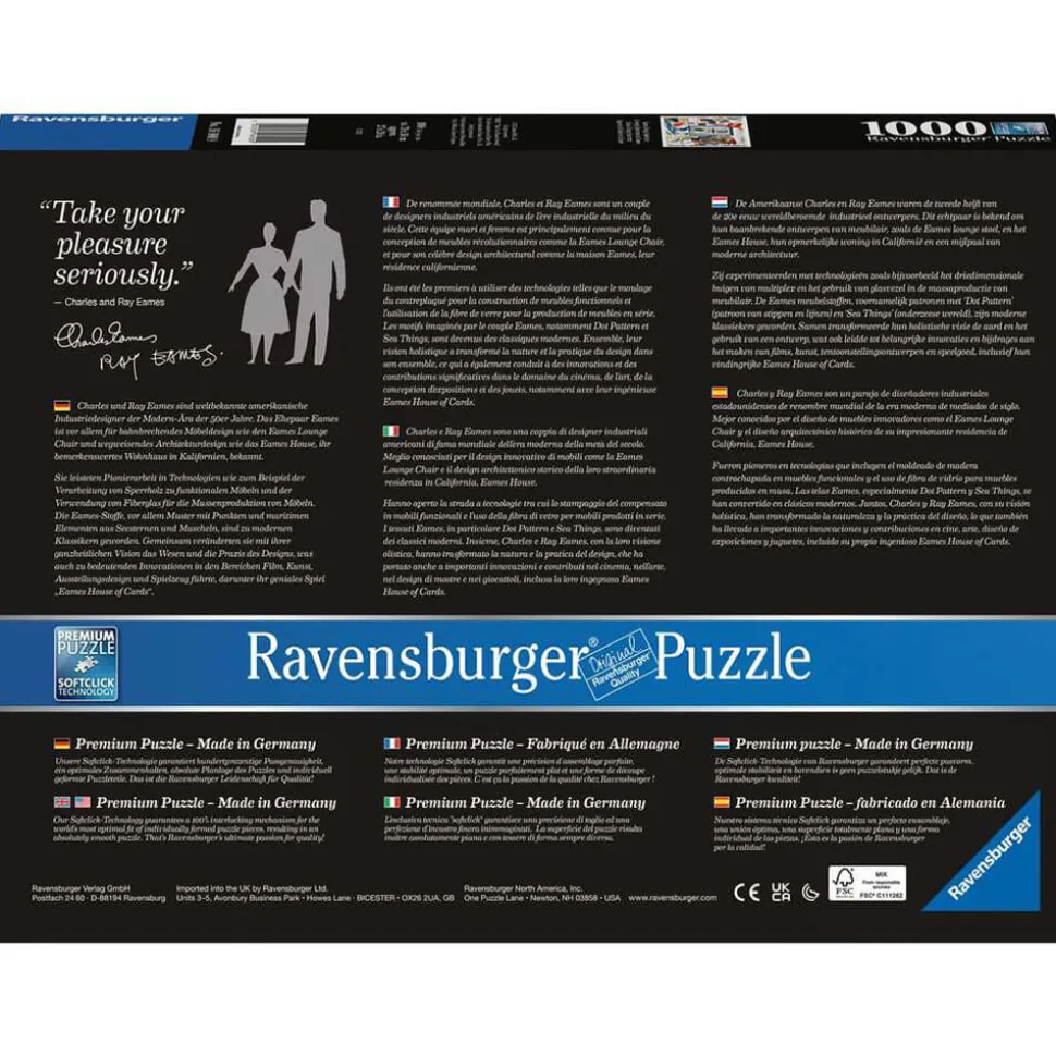 Ravensburger Eames Classic Designs 1000 Piece Jigsaw Puzzle