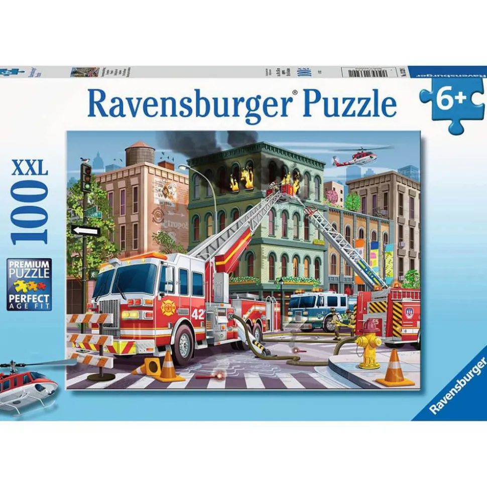 Ravensburger Fire Truck Rescue 100 Piece Jigsaw Puzzle