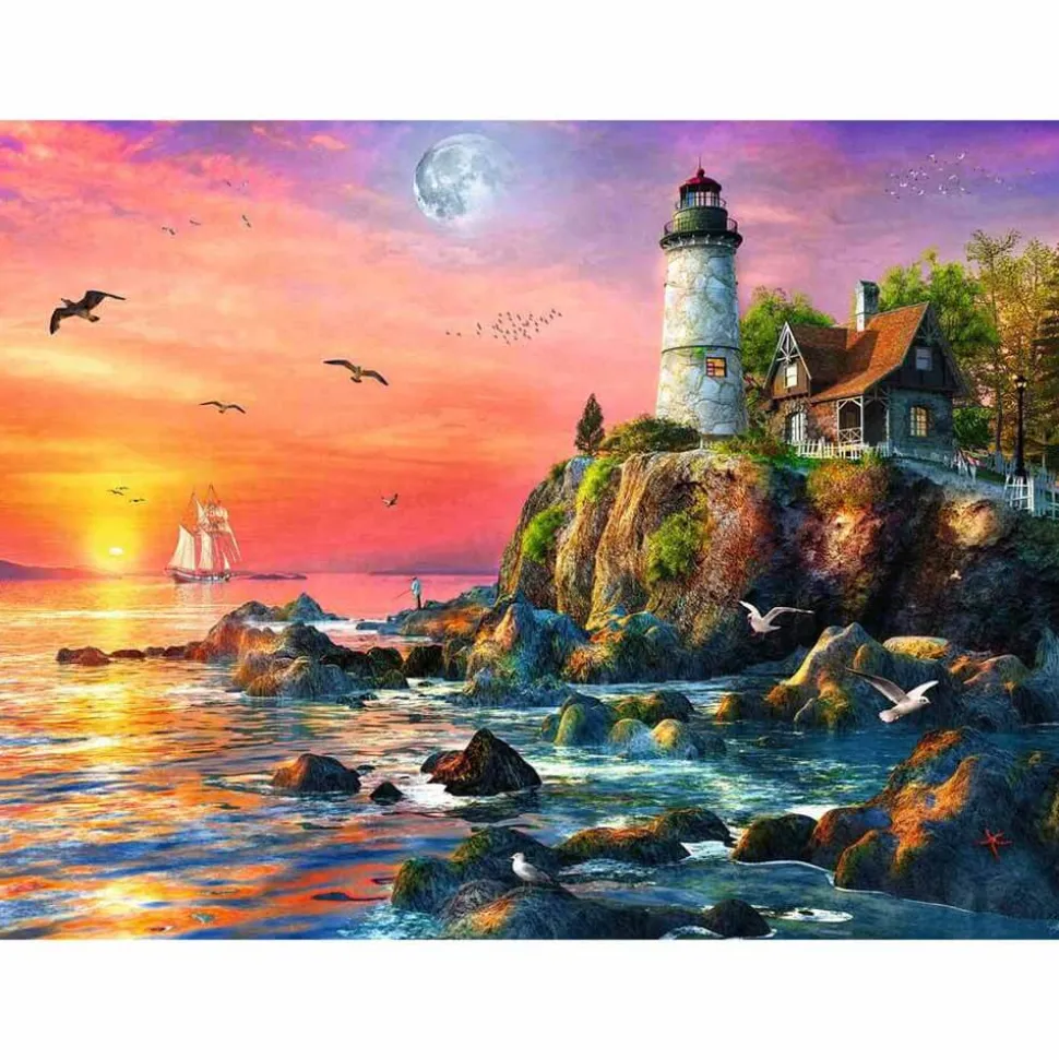 Ravensburger Lighthouse at Sunset 500 Piece Jigsaw Puzzle