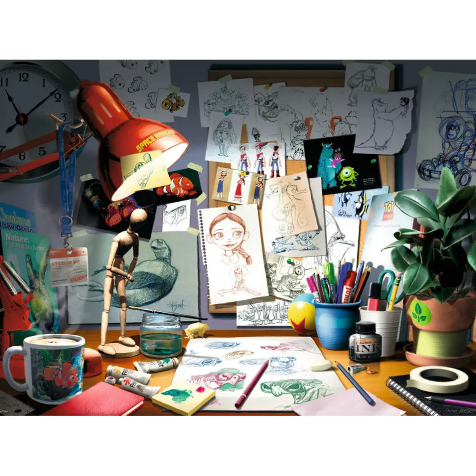 Ravensburger Pixar Artist's Desk 1000pc Puzzle