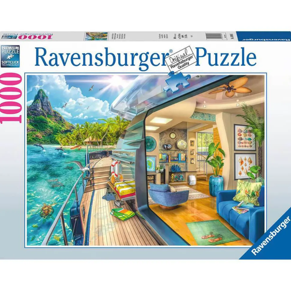 Ravensburger Tropical Island Charter 1000 Piece Jigsaw Puzzle