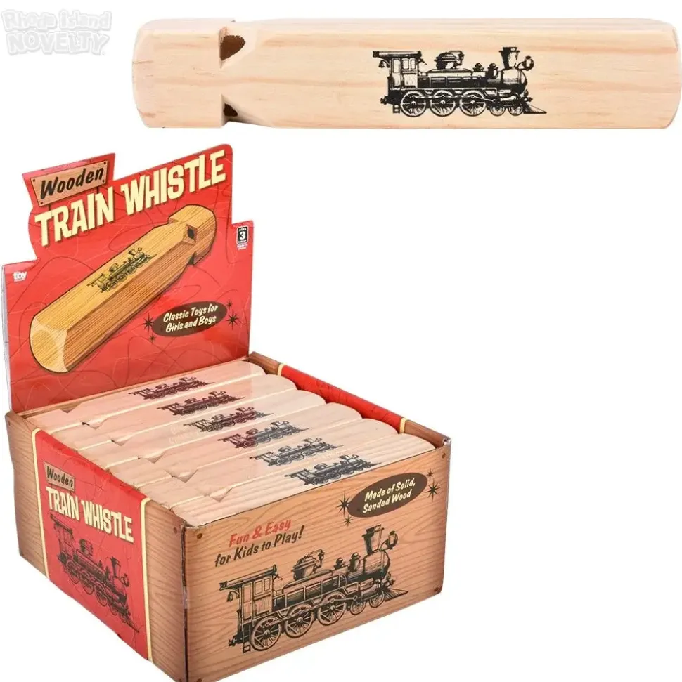 Rhode Island Novelty 7.5" Wooden Train Whistle