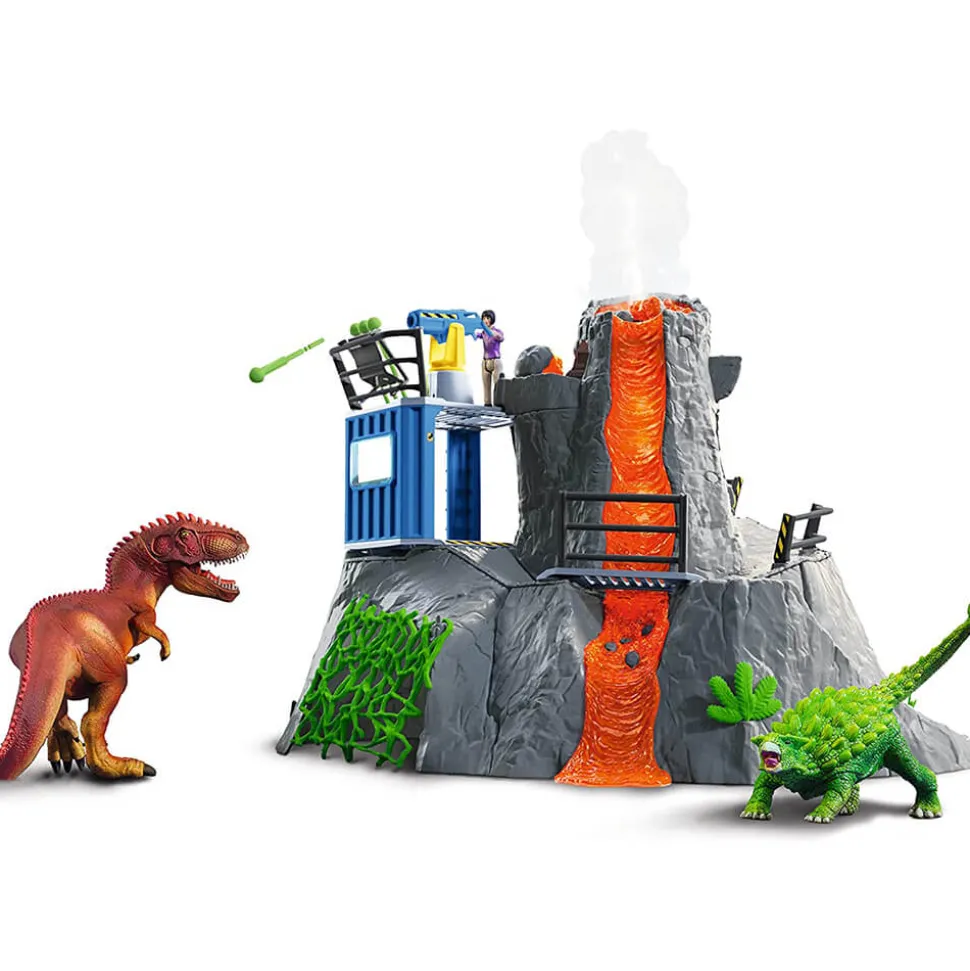 Schleich Dinosaurs Volcano Expedition Base Camp Playset