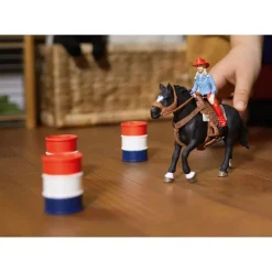 Schleich Farm World Cowgirl Barrel Racing Fun