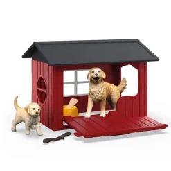 Schleich Farm World Dog Kennel with Golden Retriever