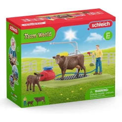 Schleich Farm World Happy Cow Wash Playset