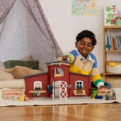 Schleich Farm World Large Barn with Animals and Accessories Set