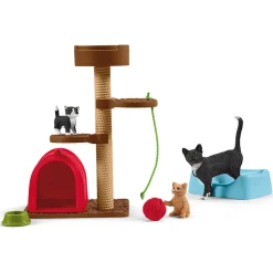 Schleich Farm World Playtime For Cute Cats Playset